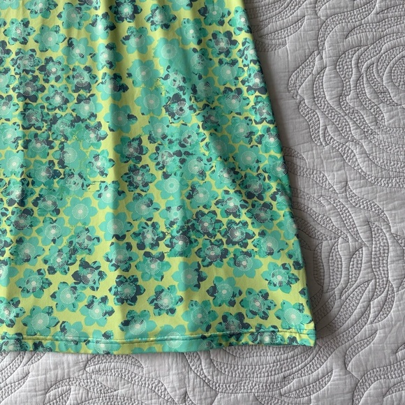 Title Nine - Diamalete Active Athletic Dress - Green & Blue Floral - Picture 3 of 12